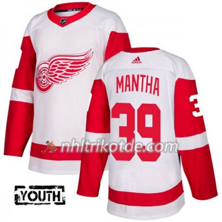 Detroit Red Wings Trikot Anthony Mantha 39 Adidas 2017-2018 Weiß Authentic - Kinder